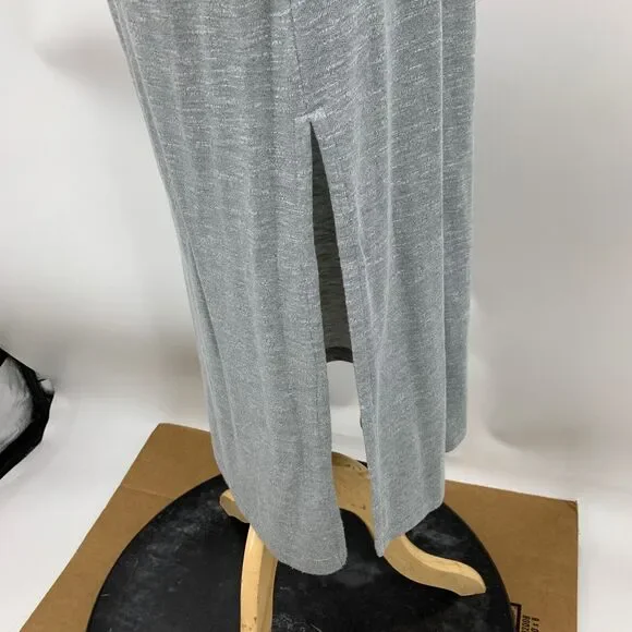 Paige Dress Womens XS Extra Small Gray Heather Sage Midi Tank Side Slits V Neck - Picture 5 of 15